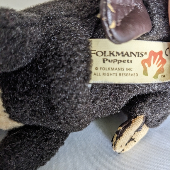 Folkmanis Mini River Otter Finger Puppet Plush 9 inch Stuffed Animal Puppet. - Picture 4 of 6